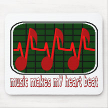 Music Makes My Heart Beat Mouse Mat