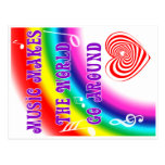 Music Makes the World Go Round Post Cards