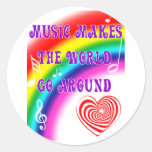 Music Makes the World Go Round Sticker