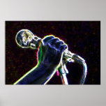 music microphone singer print