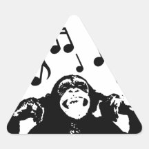 music monkeymonkey triangle stickers