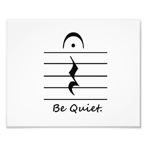 Music Notation Rest Be Quiet Photograph