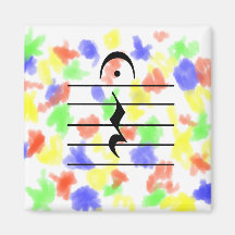 Music Notation Rest Blank Fridge Magnet