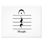 Music Notation Rest with Hush Photographic Print