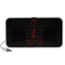 Music Notation Rest with Shut up Maroon iPhone Speaker