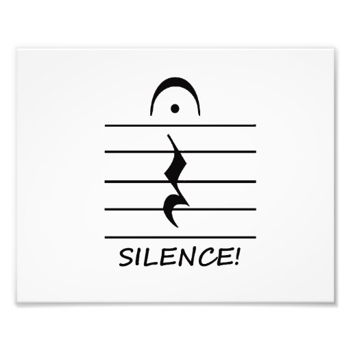 Music Notation Rest with Silence Photograph