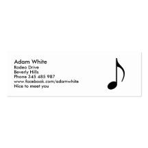 Music note business cards
