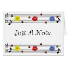 Music Note Thinking Of You Card(Large Print)