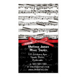 Music notes and math equations business cards