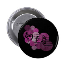 Music notes and polka dots – pink