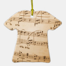Music Notes Background Christmas Tree Ornaments