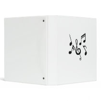 Music notes vinyl binders