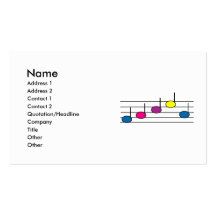 Music Notes Business Cards