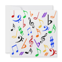 Music Notes Customizable Invitation - Multi