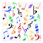 Music Notes Customizable Invitation - Multi