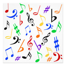 Music Notes Customizable Invitation - Multi