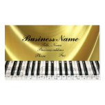 Music Notes Gold Piano Keyboard Business Card