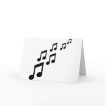 music notes icon greeting card