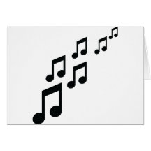 music notes icon greeting card