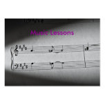 Music Notes, Music Lessons Business Card Templates