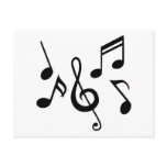 Music notes post cards