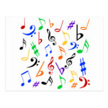 Music Notes Postcard - Multi