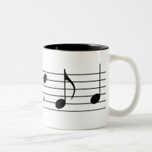 Music Notes & Staff Mugs