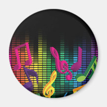 Music Party Background Magnets