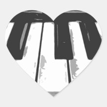 music_PIANO Calcomania Corazon