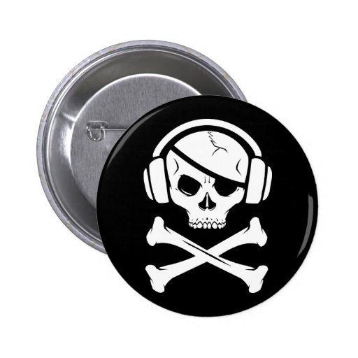 Music Pirate Piracy anti-riaa icon Pins