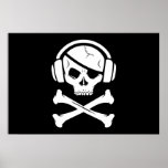 Music Pirate Piracy anti-riaa icon Posters