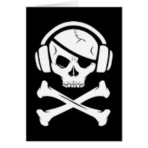 Music Pirate Piracy anti-riaa logo Greeting Card