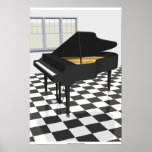 Music Poster: Grand Piano & Tiles: 3D Model
