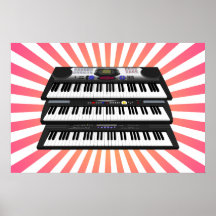 Music Poster: Three Keyboards: 3D Model