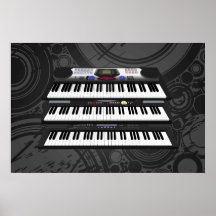 Music Poster: Three Keyboards: 3D Model