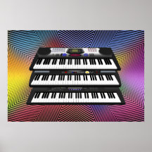 Music Poster: Three Keyboards: 3D Model
