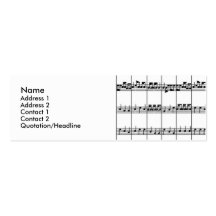 Music Profile Cards Business Cards