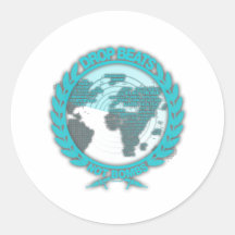 Music Radar - Drop Beats Not Bombs DJ Round Sticker