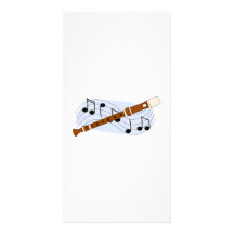Music Recorder Instrument Photo Card Template