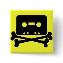Music - Retro Cassette & Cross Bones Pins