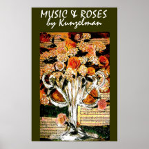 "MUSIC & ROSES" GICLEE PRINT