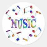 Music Round Sticker