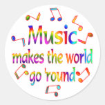 MUSIC ROUND STICKERS