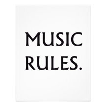 Music Rules black text Invites