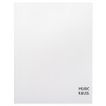 Music Rules black text Custom Letterhead
