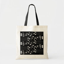 Music Scores Note Sheet Bag Black 1