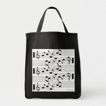 Music Scores Note Sheet Bag White 1