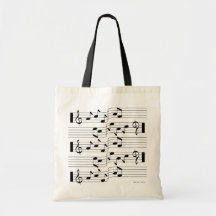 Music Scores Note Sheet Bag White 2