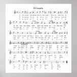 Music Sheet of Canada's National Anthem O' Canada Print