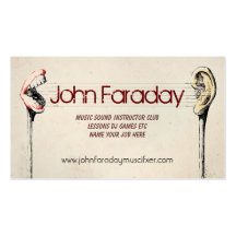 music sound cool business card
